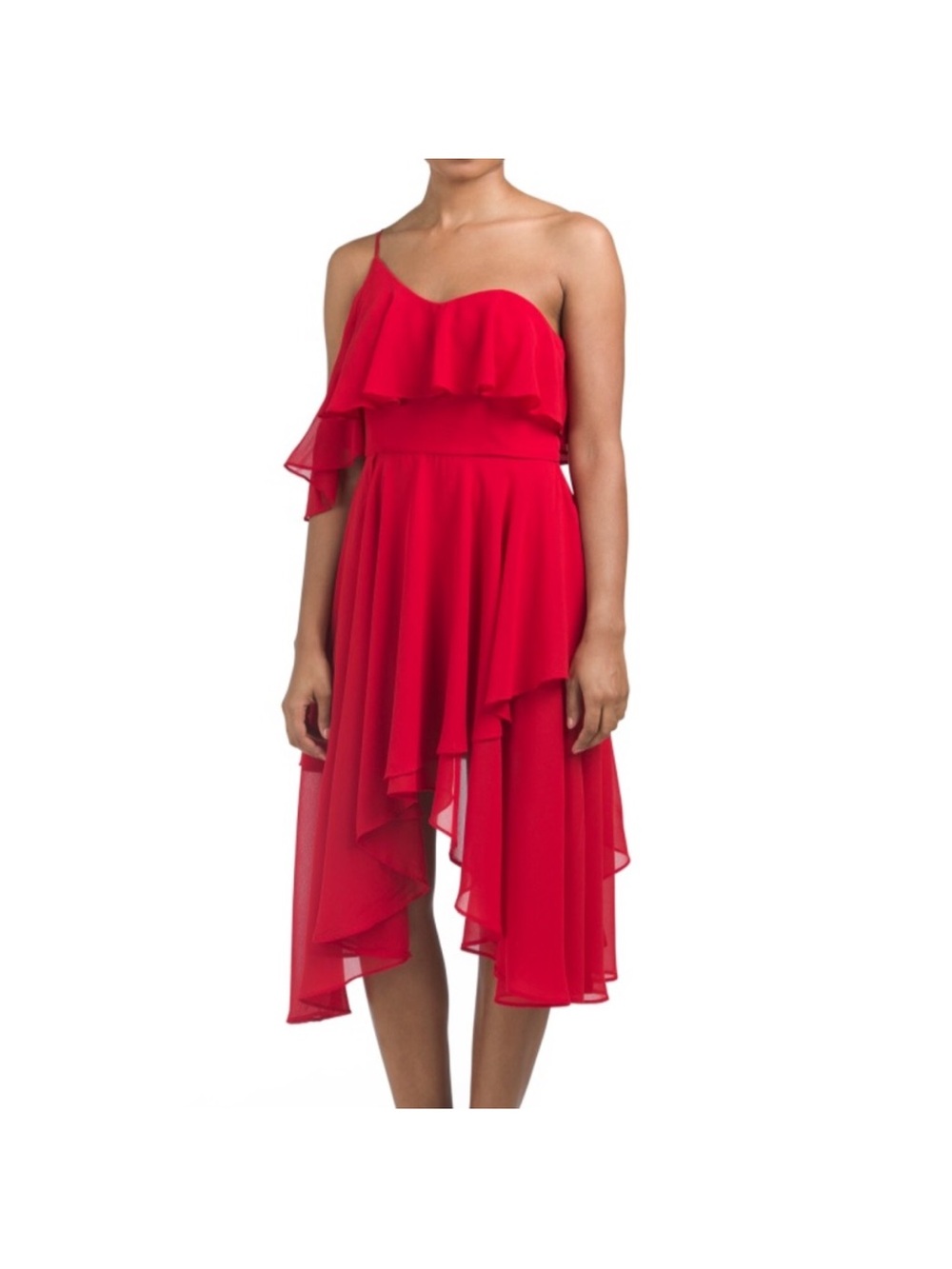 Keepsake Red Flowy Dress S - Picture 1 of 11